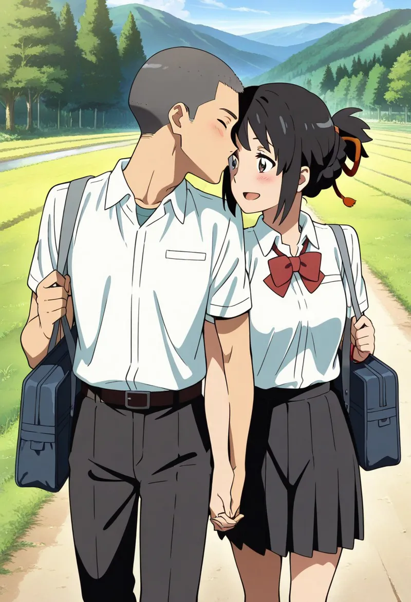 Mitsuha sex in the woods Page.345