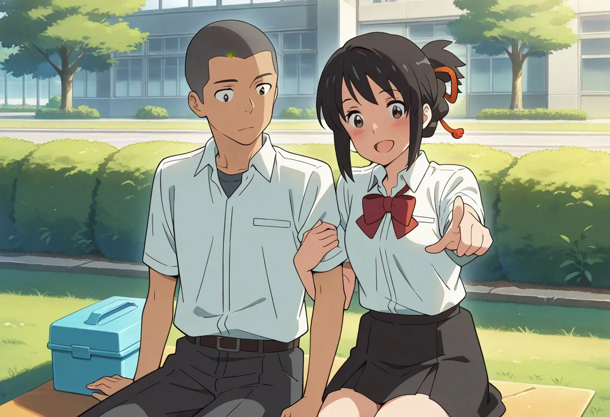 Mitsuha sex in the woods Page.45