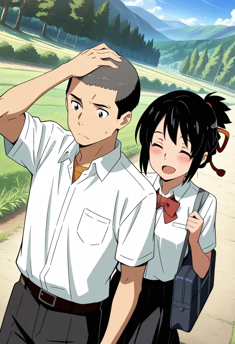 Mitsuha sex in the woods Page.72