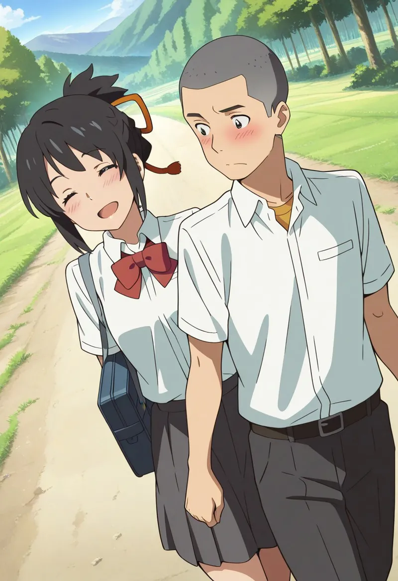 Mitsuha sex in the woods Page.73