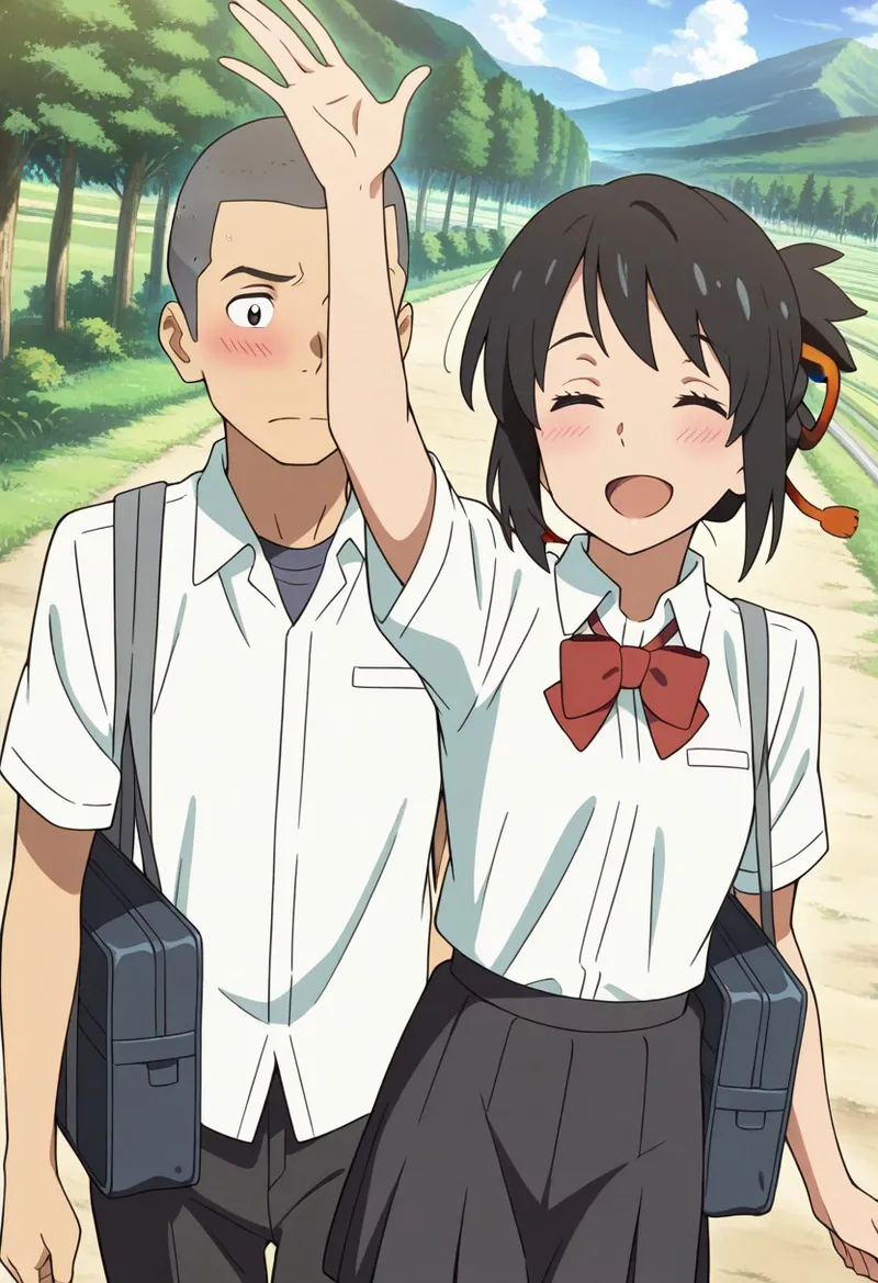 Mitsuha sex in the woods Page.76