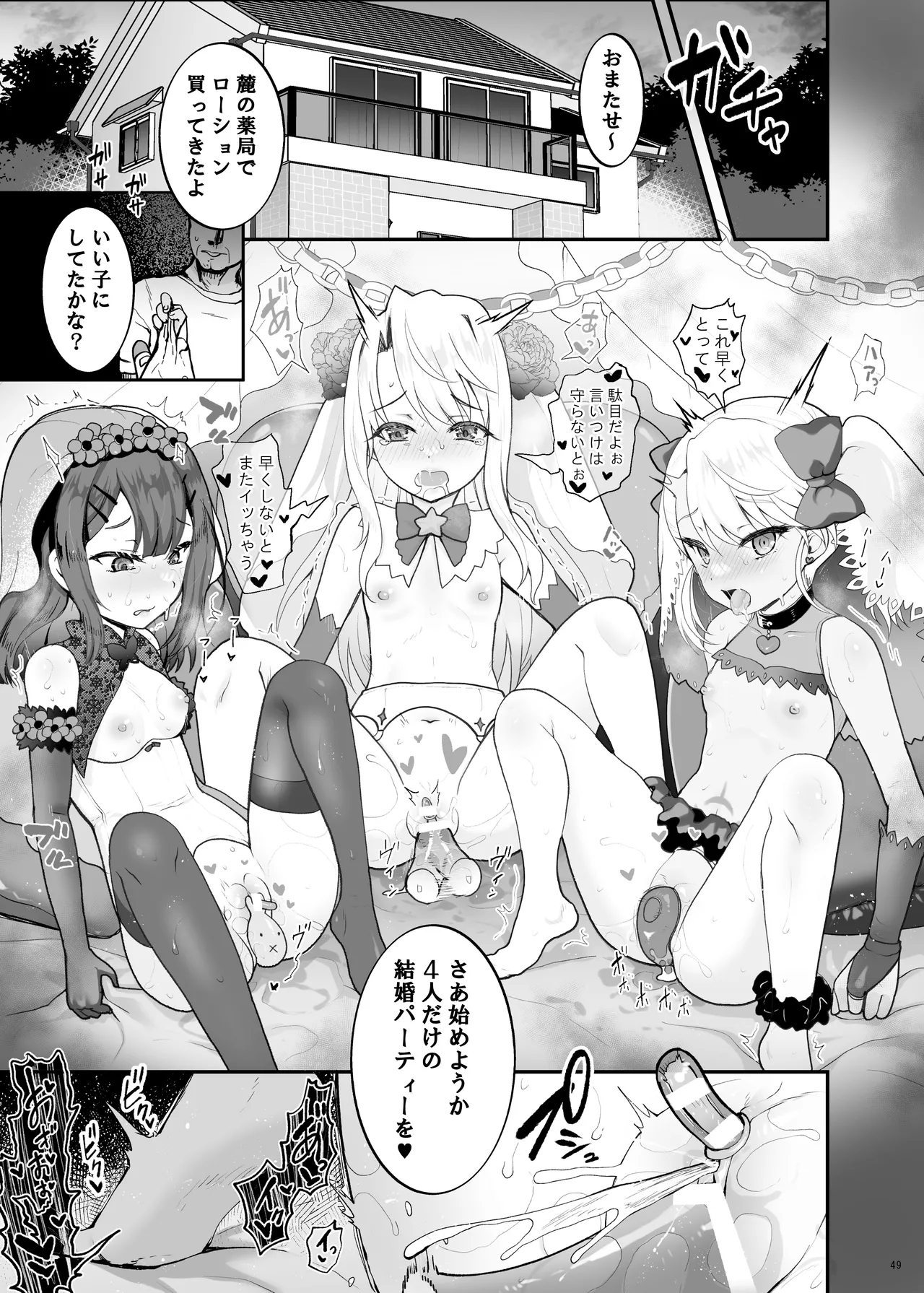プリヤ三姉妹のクリを育てる催○まんが。 Page.49