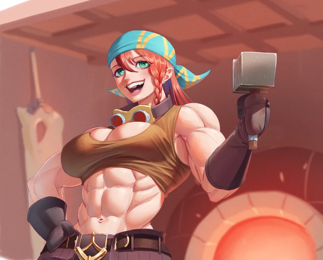 muscle girl art Page.132