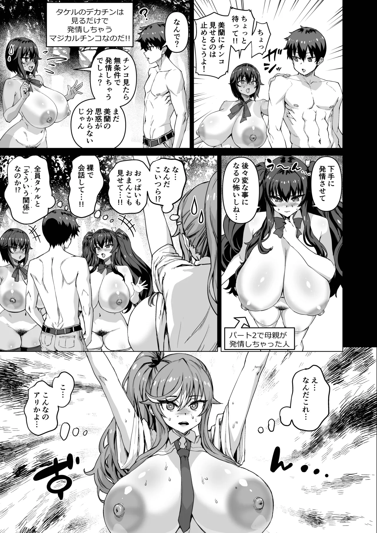 デカチンになったら巨乳幼馴染とその巨乳友達たちが発情してハーレムになった！！5ギャルとわくわく林姦学校 Page.40