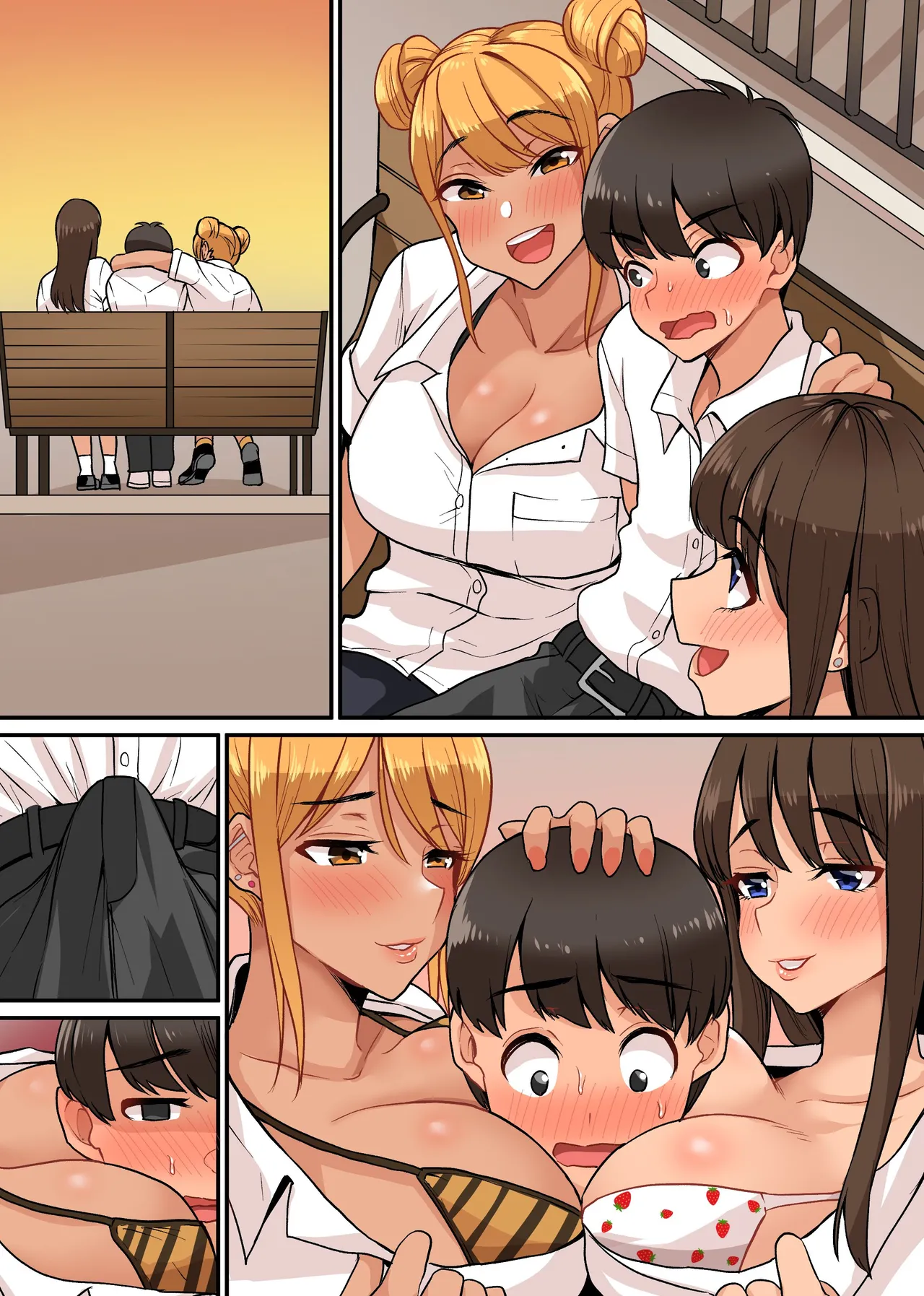 美ギャルトリオはショタチンポがだぁいすきっ!ビッチギャルたちがデカすぎるボクのチンポの生オナホになっちゃった! Page.31