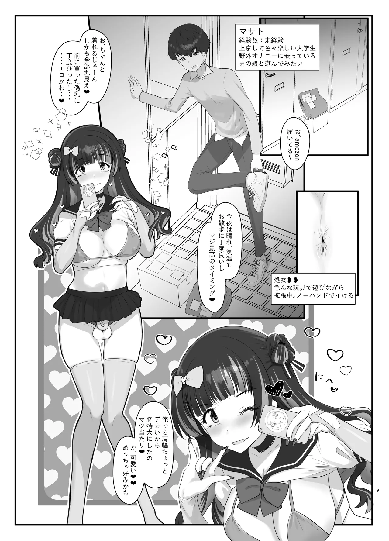 ズリコキ大好きな男の娘本 Page.8