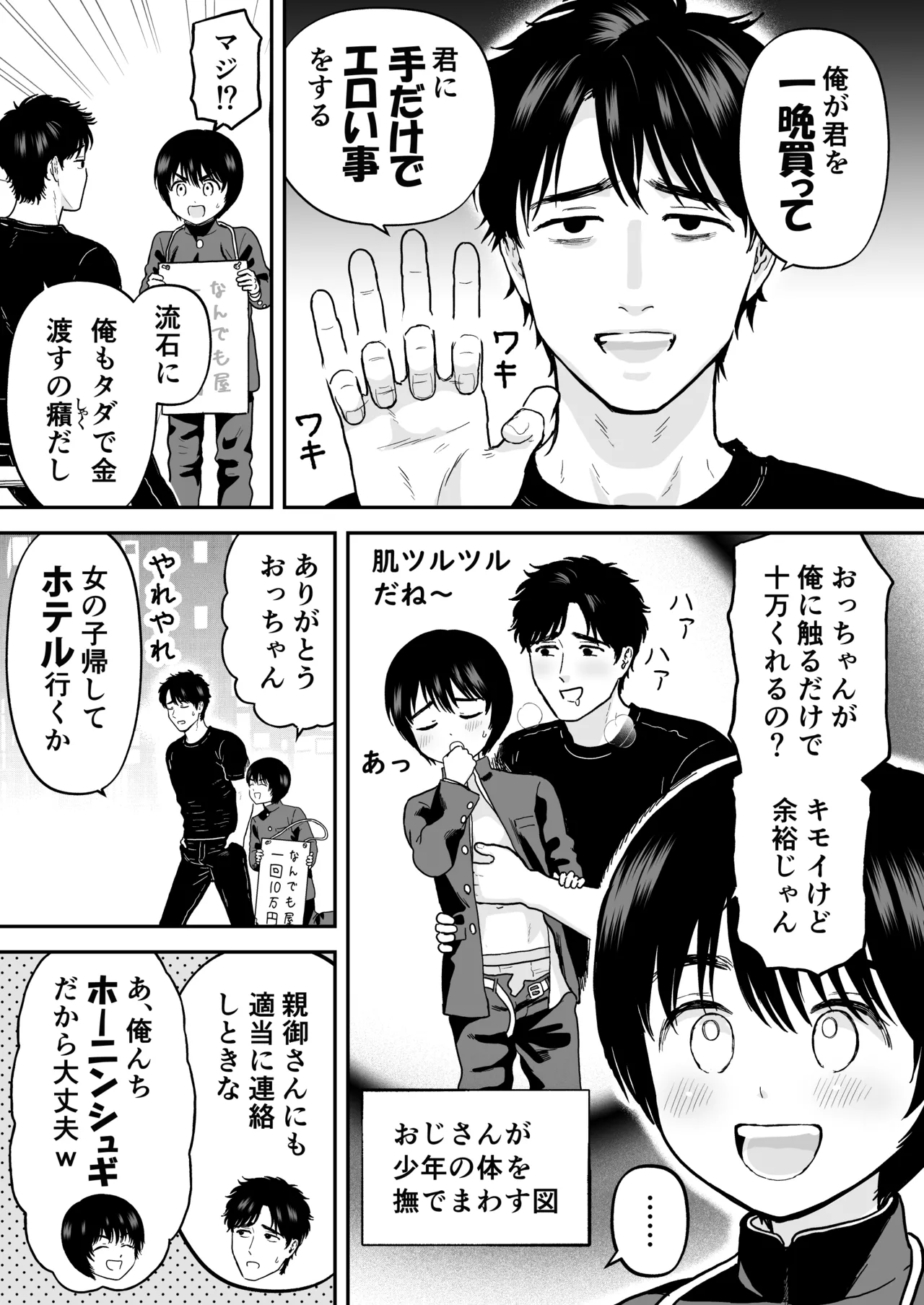 手だけで落とされる少年 Page.3