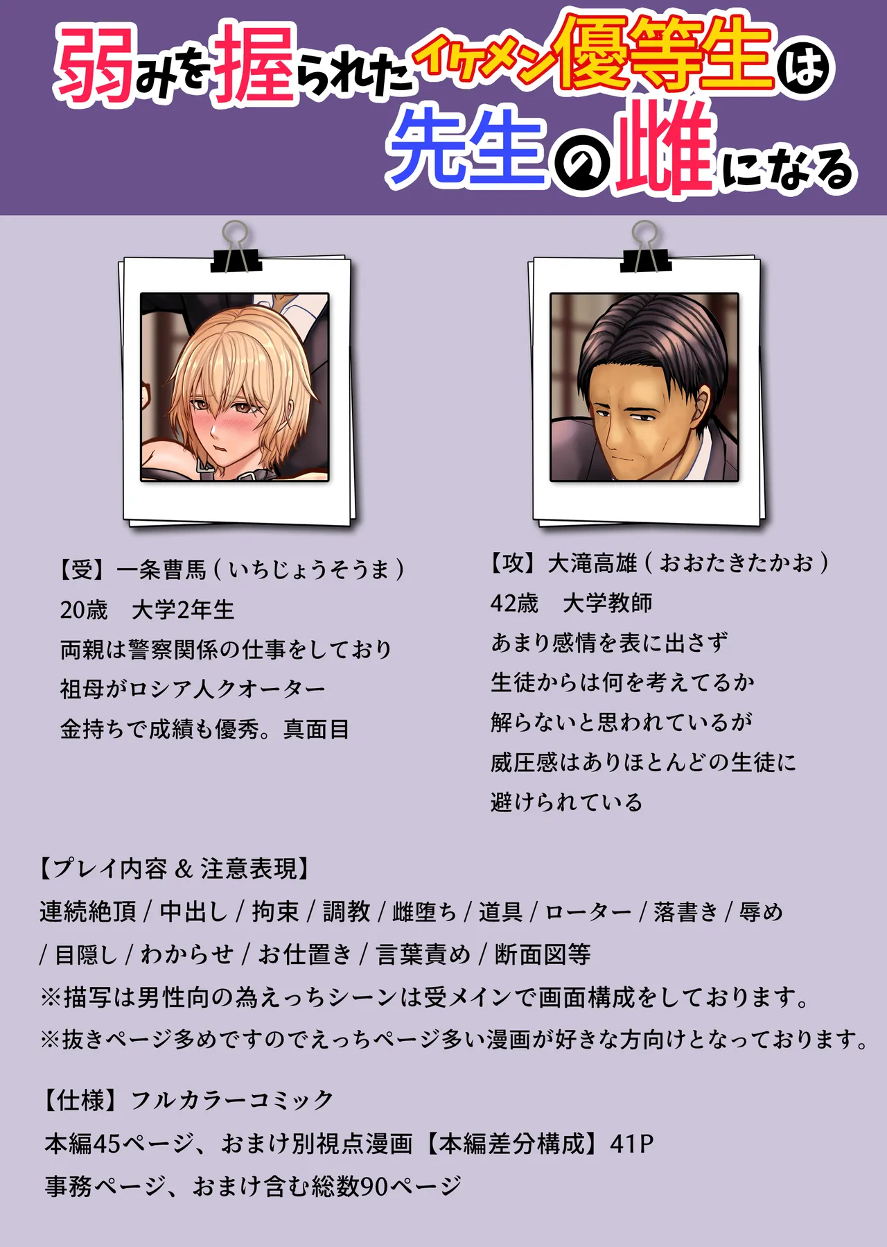 弱みを握られたイケメン優等生は先生の雌になる Page.2