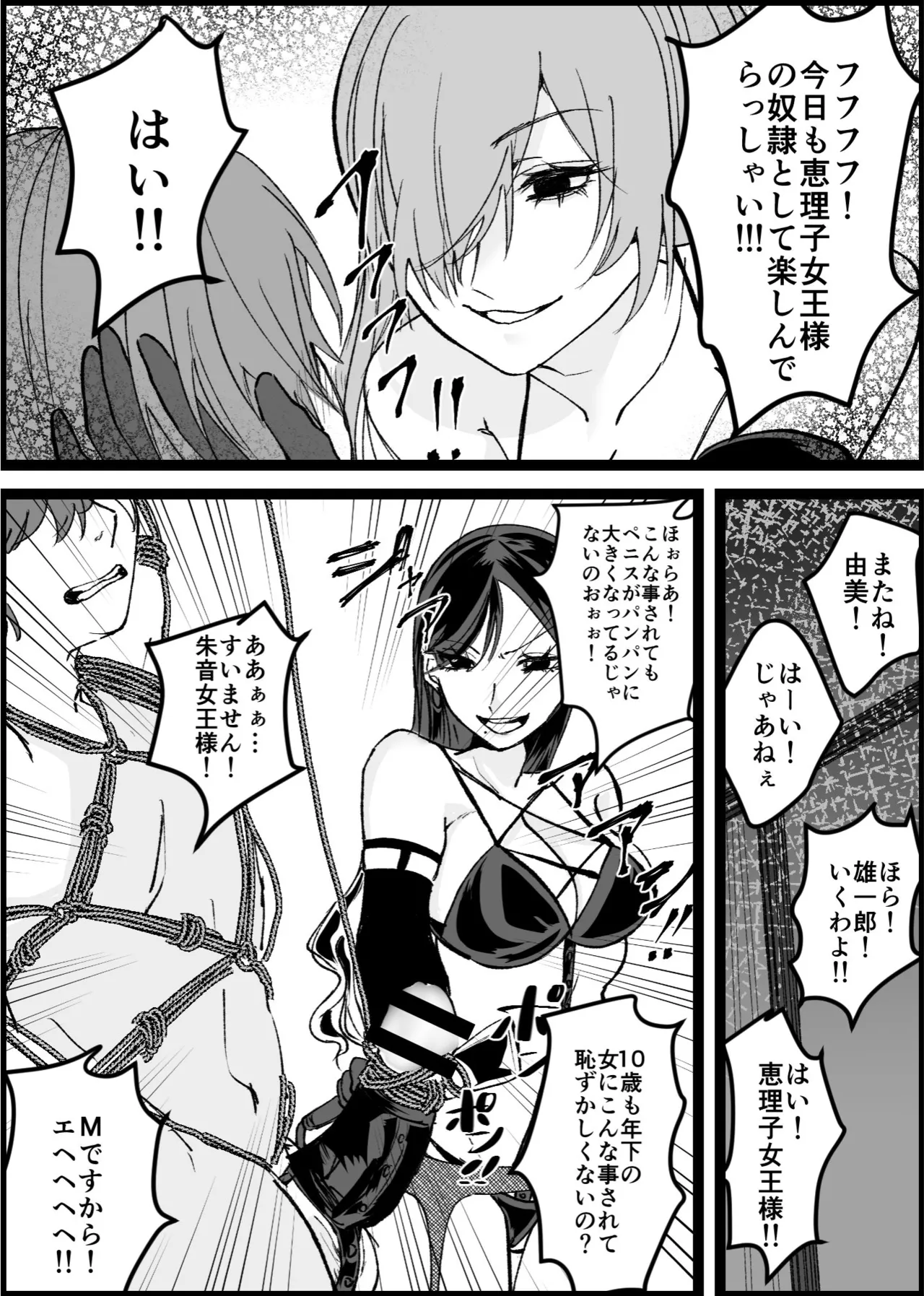 過激な女王様達のM男調教！！ Page.6