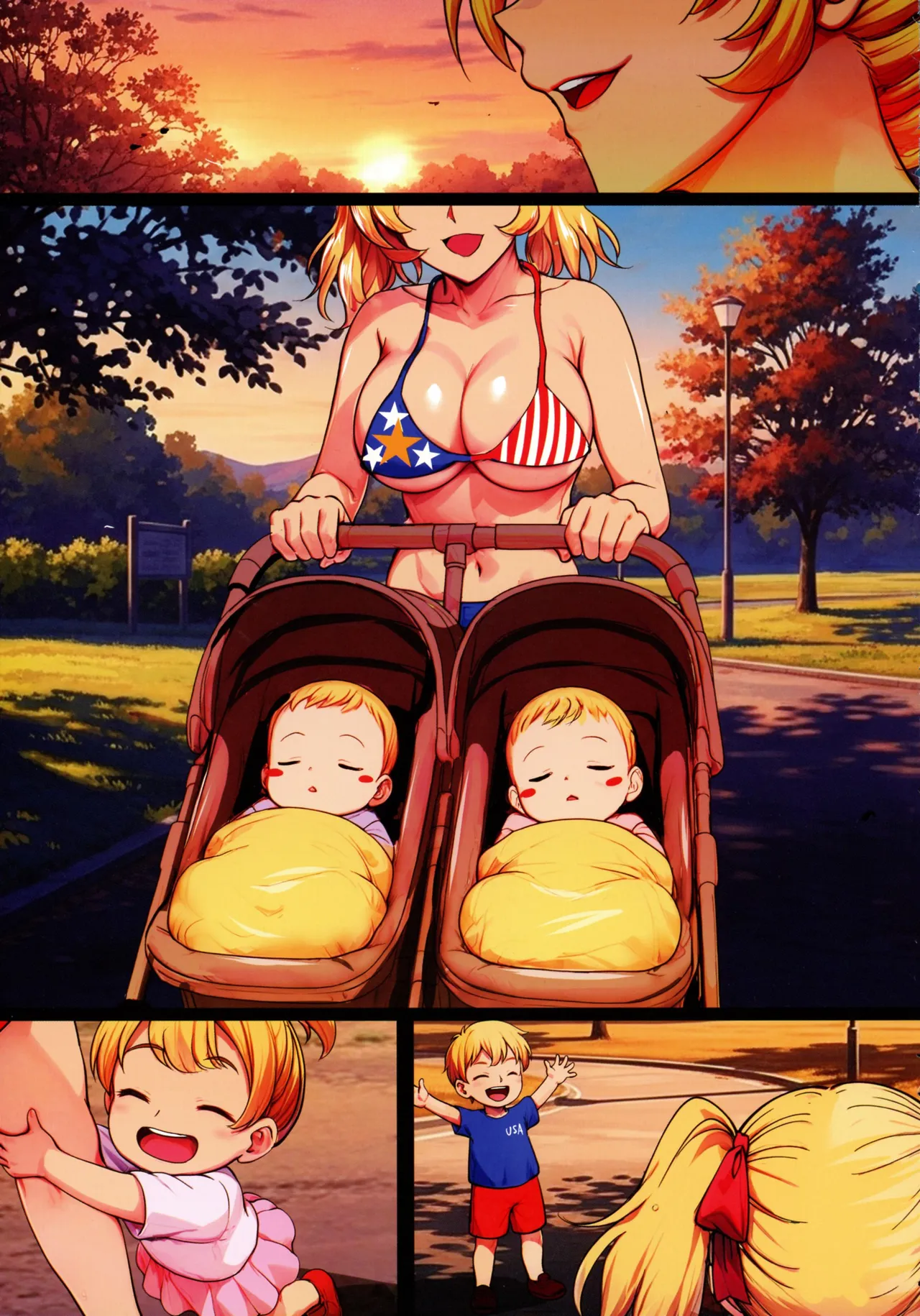 陰キャ弟がオタリーマン生活しながら母乳たっぷり金髪爆乳母娘をハーレムH＆個別デートで孕ませる話 Page.9