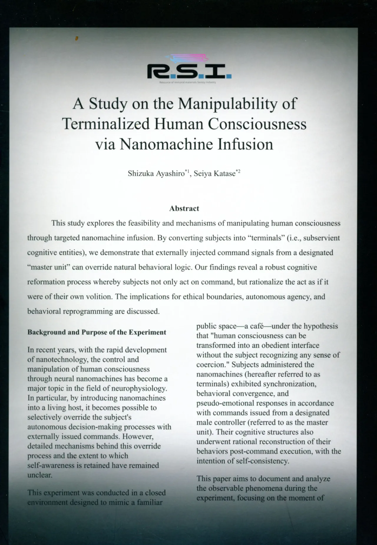 ナノマシン投与による端末化女性個体群への操作可能性に関する諸考察 Page.2