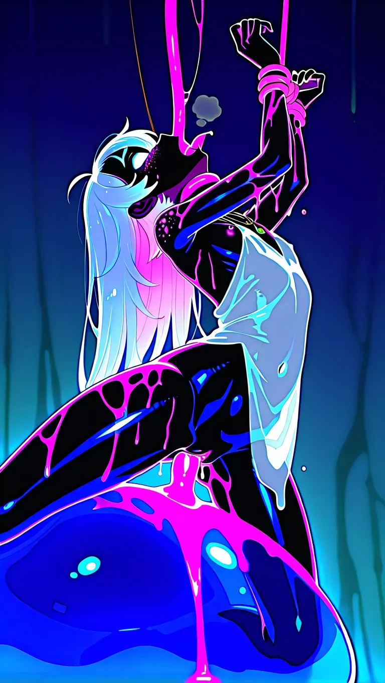 'Love, Death, & Slime' - Slime, Shibari, Asphyxiation, Wooden Horse, and Petrification - AI Generated Page.36