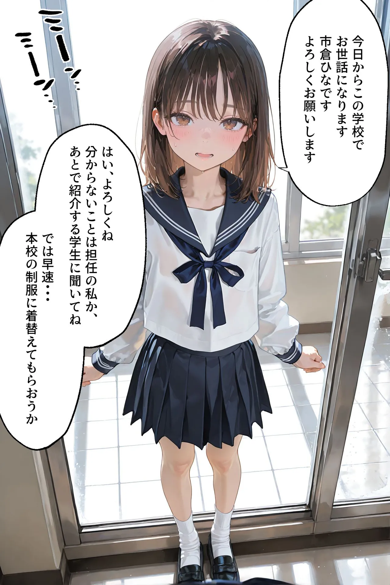 百合キス｜護謨学院『ラバーセーラー服着用レッスン Page.2