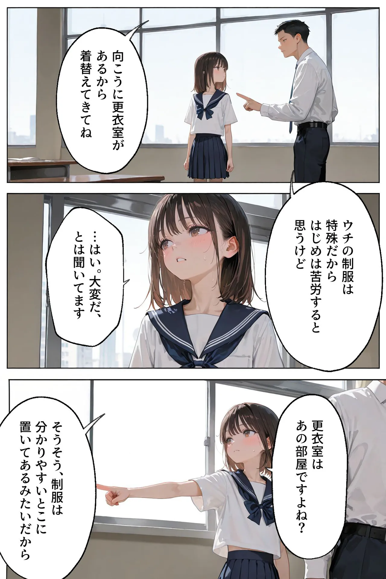 百合キス｜護謨学院『ラバーセーラー服着用レッスン Page.3