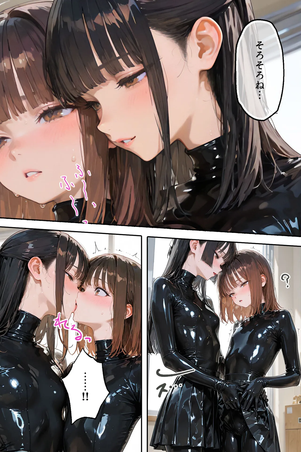 百合キス｜護謨学院『ラバーセーラー服着用レッスン Page.59