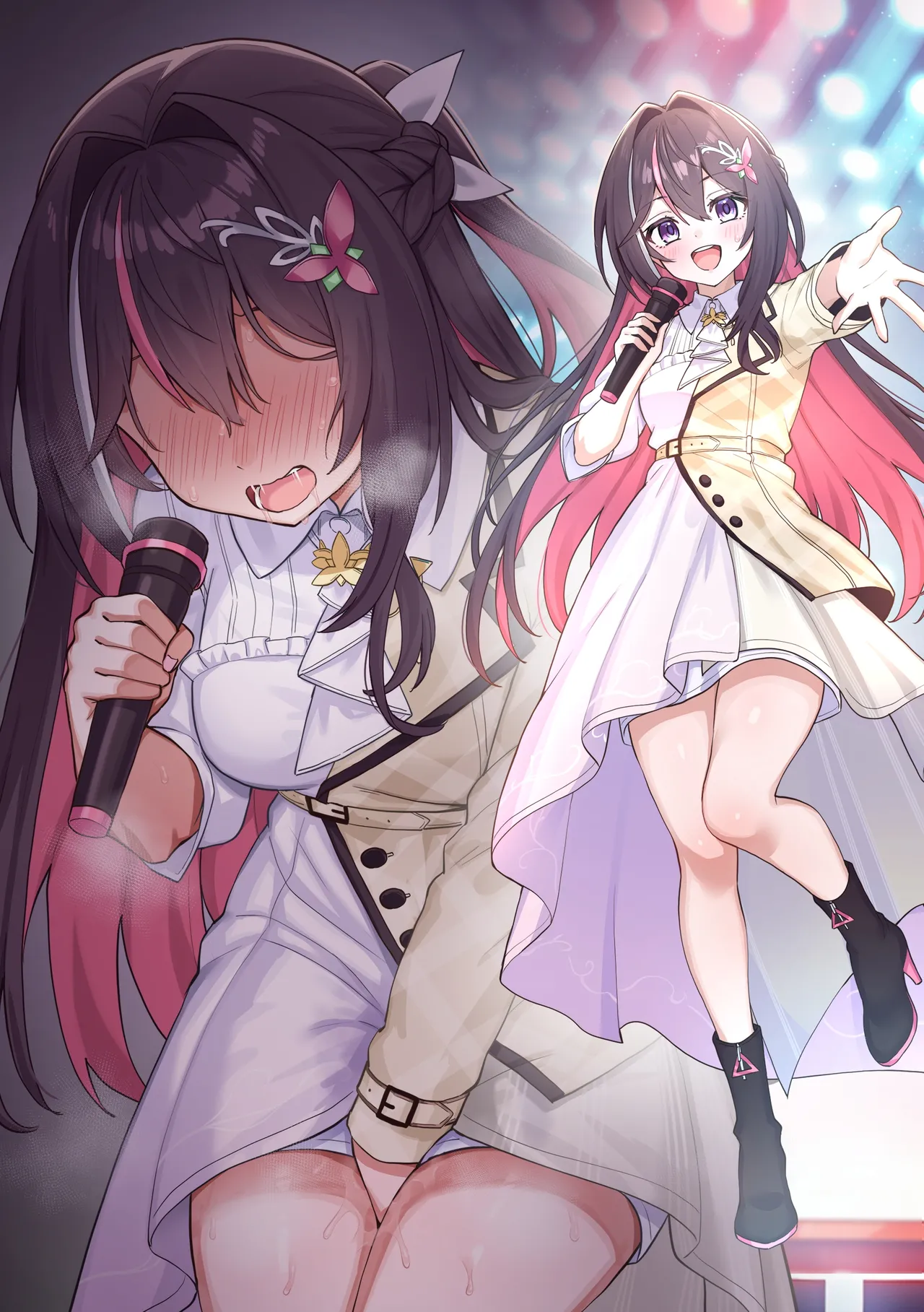 ライブ中の衣装にバイブが仕込まれ、ステージ上でアクメしちゃう AZ〇i Page.8