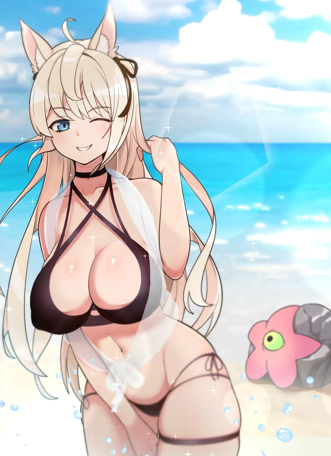 Miqo’te and starfish