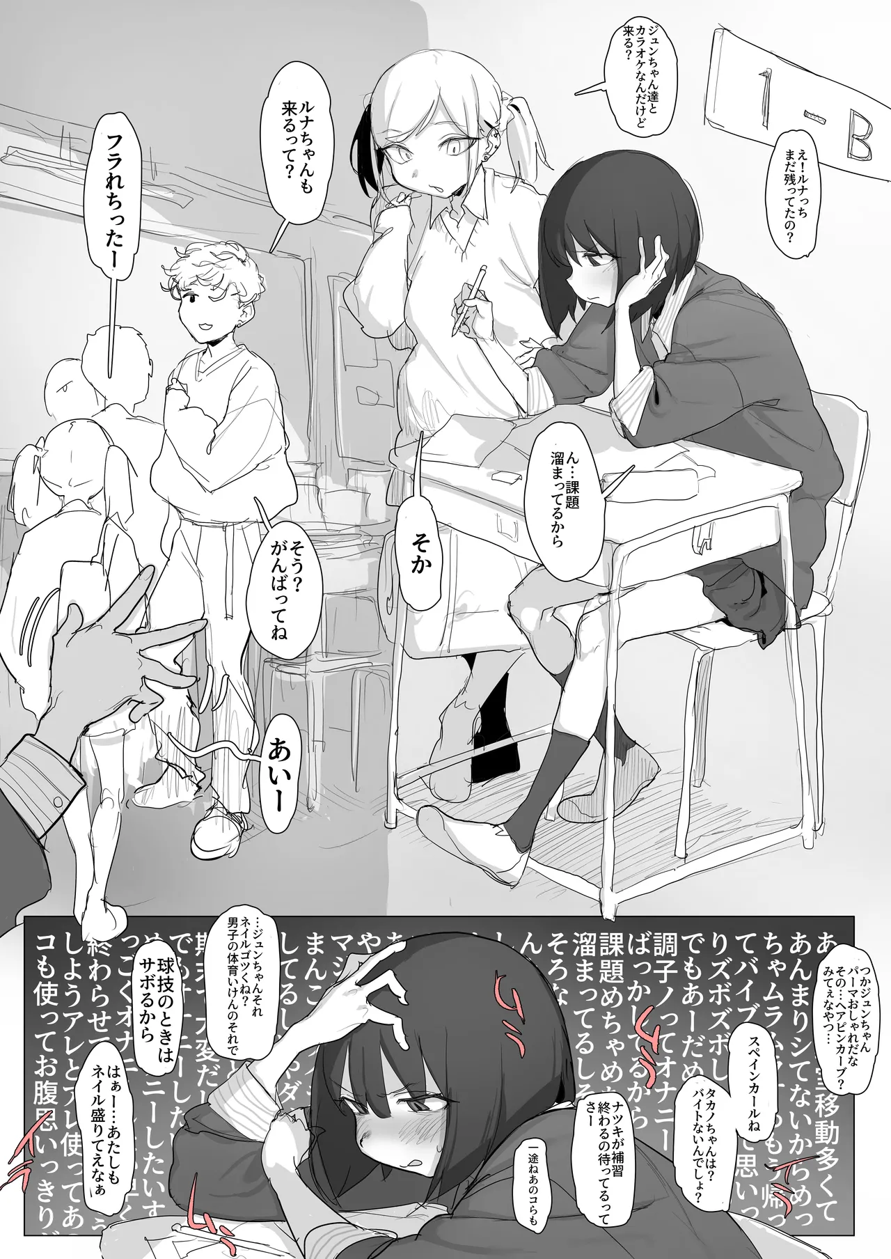 股間がイライラしたから紐パン食い込ませて自分のクラスで「宿題」するルナちゃん