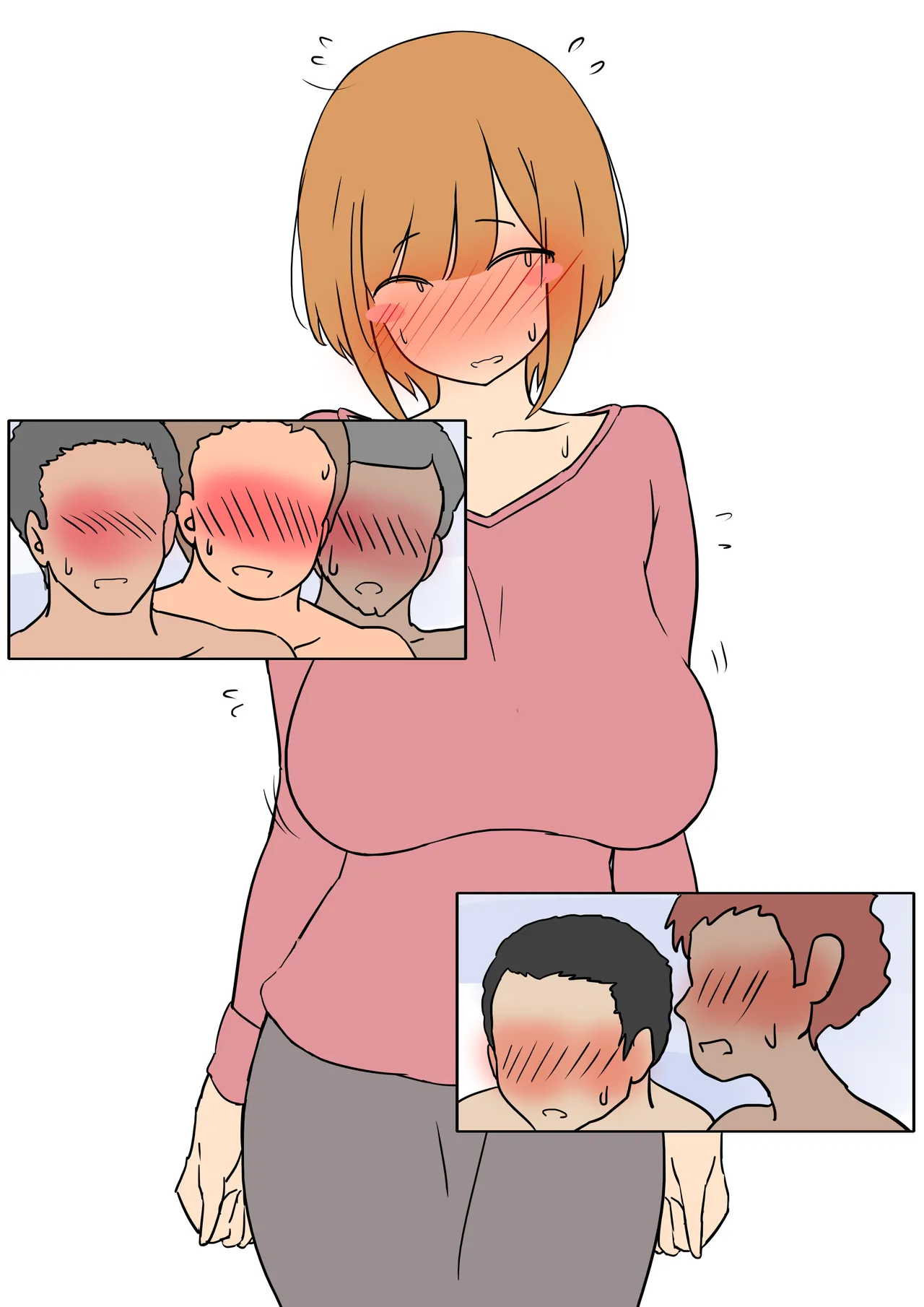 【モブ顔巨乳人妻露出NTR】モブ顔人妻さんシリーズ14 ふんどし一丁祭りで何故だかおセックス Page.66