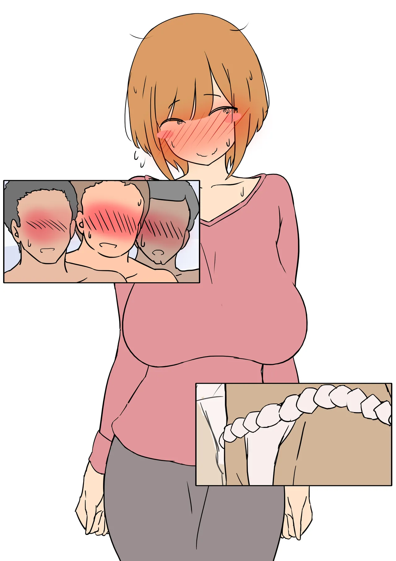 【モブ顔巨乳人妻露出NTR】モブ顔人妻さんシリーズ14 ふんどし一丁祭りで何故だかおセックス Page.67