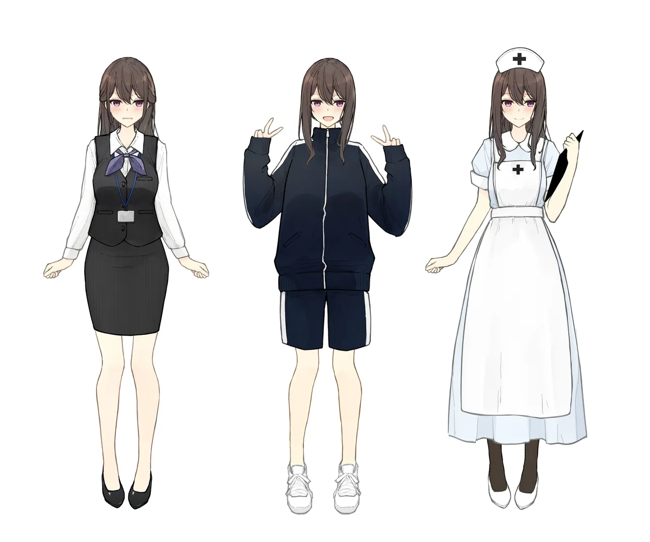 ［なのなんの］ 早希ちゃん if衣装 05（ナース・体操服・受付嬢）