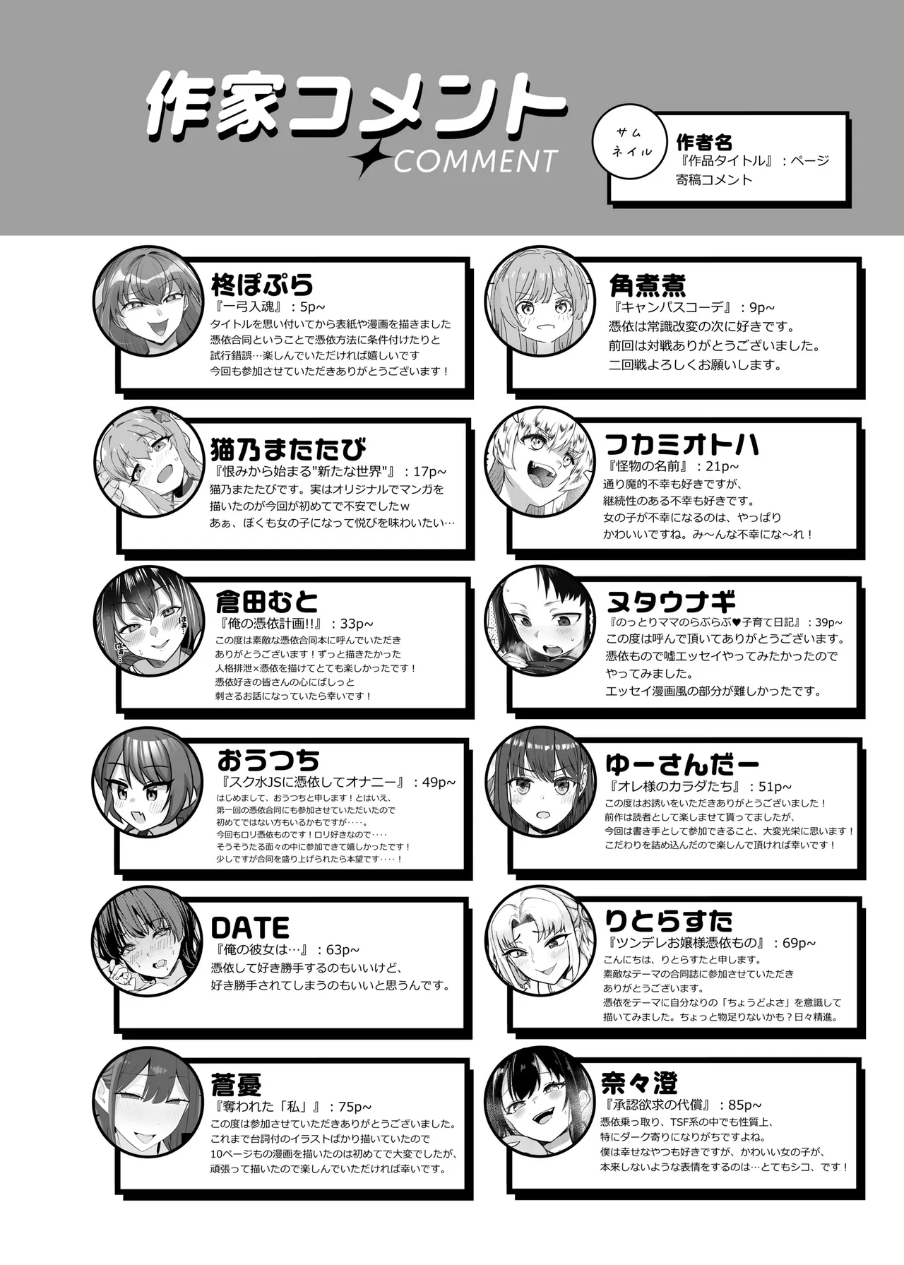 憑依カタログvol.2〜女のカラダを乗っ取りまくる合同誌〜 Page.221
