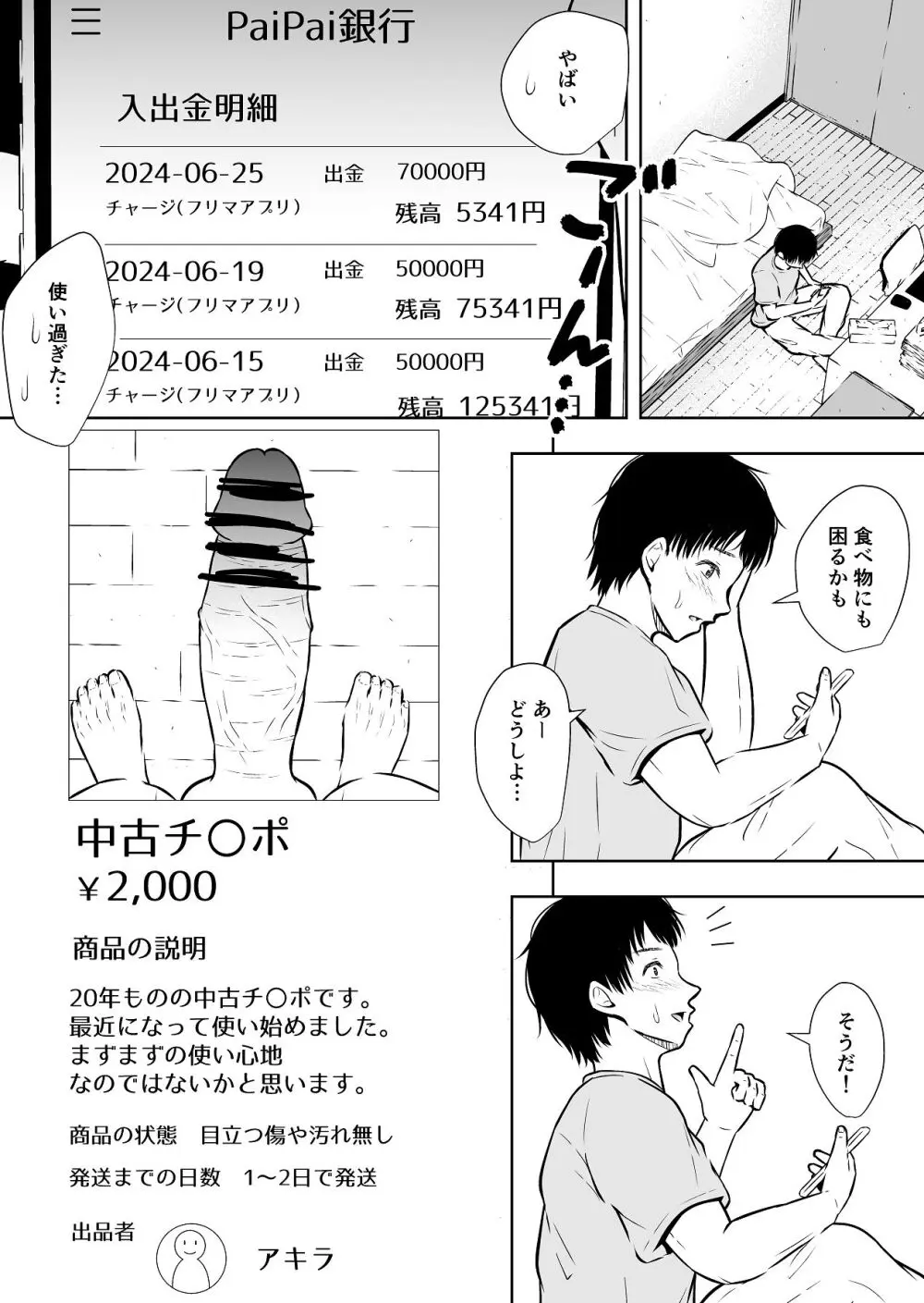 最近流行りのフリマアプリでは、×××も買えるらしい Page.48