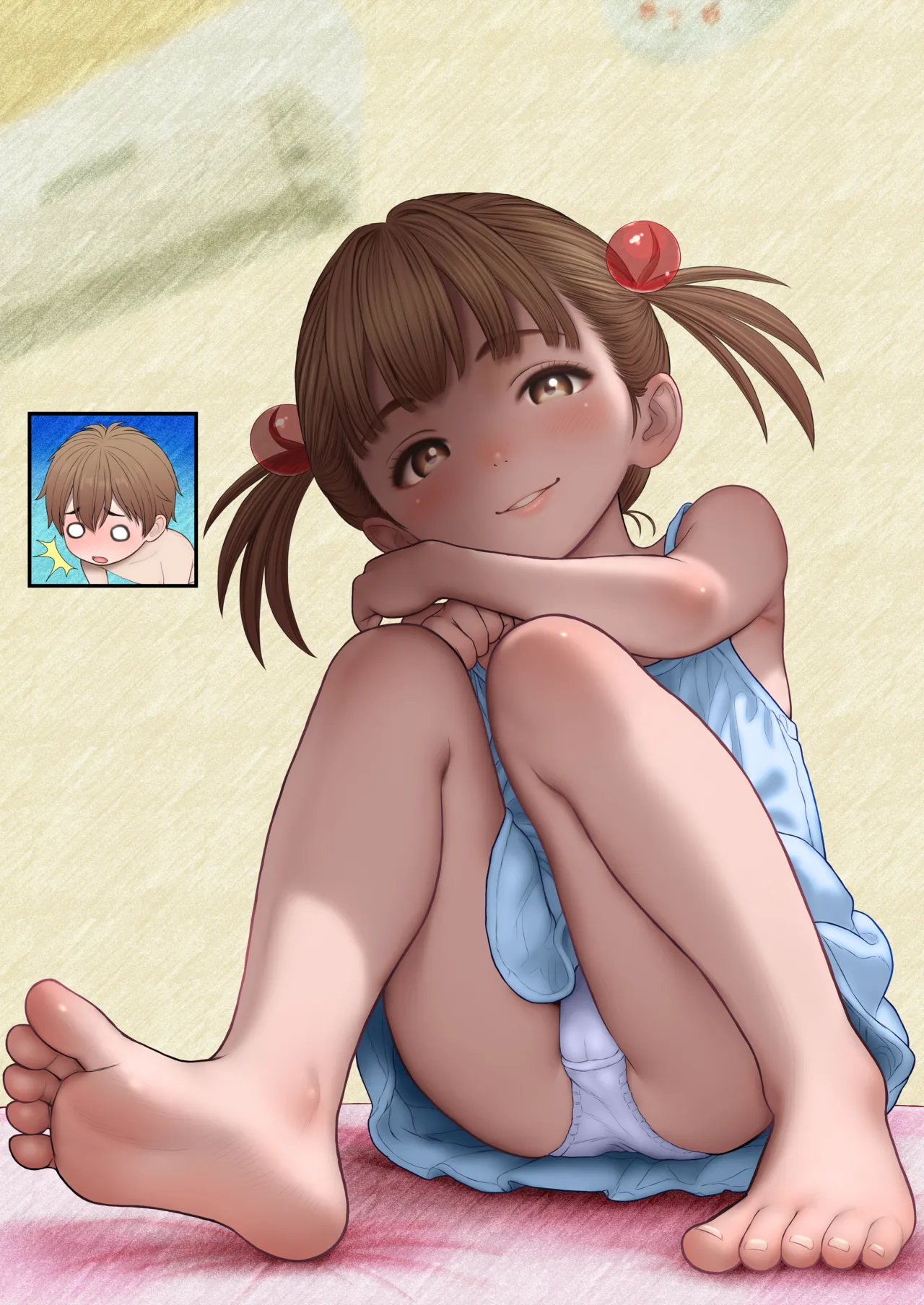 友だちに悪戯されて白いおしっこを漏らしたら長乳ママに正しい性教育を指導された話 Page.38