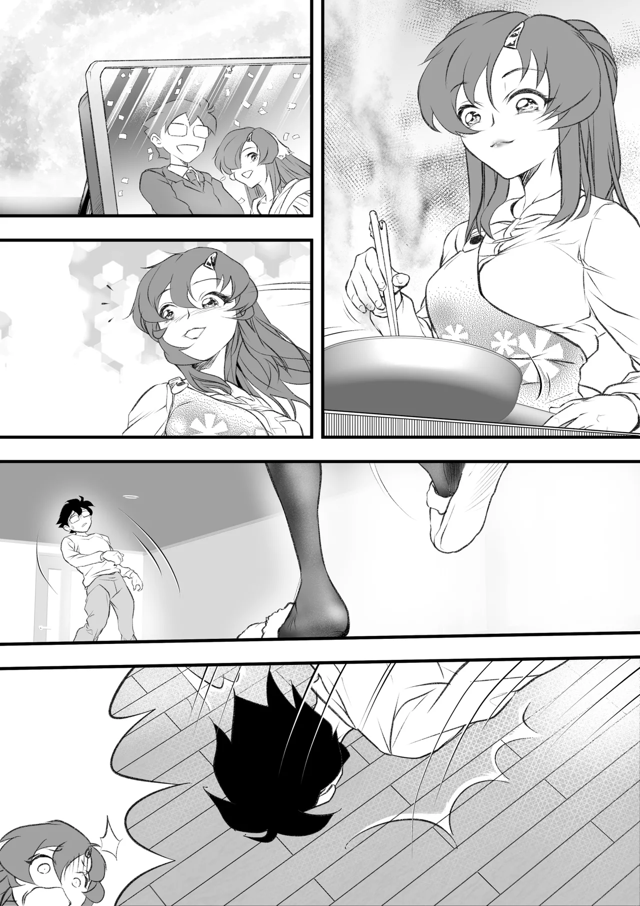 巨乳の新婚人妻さん マンガ家旦那の連載継続のため編集長と取引してNTR… Page.33