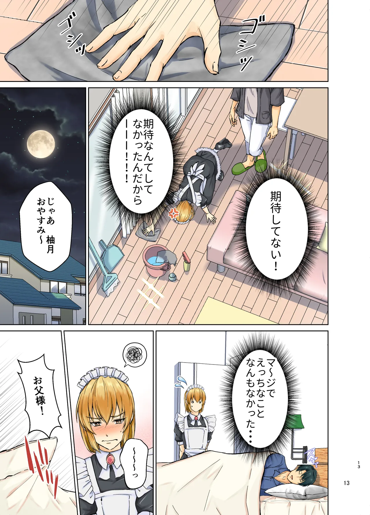 欲情メス堕ち息子 お父様にメイド教育されるハナシ Page.13