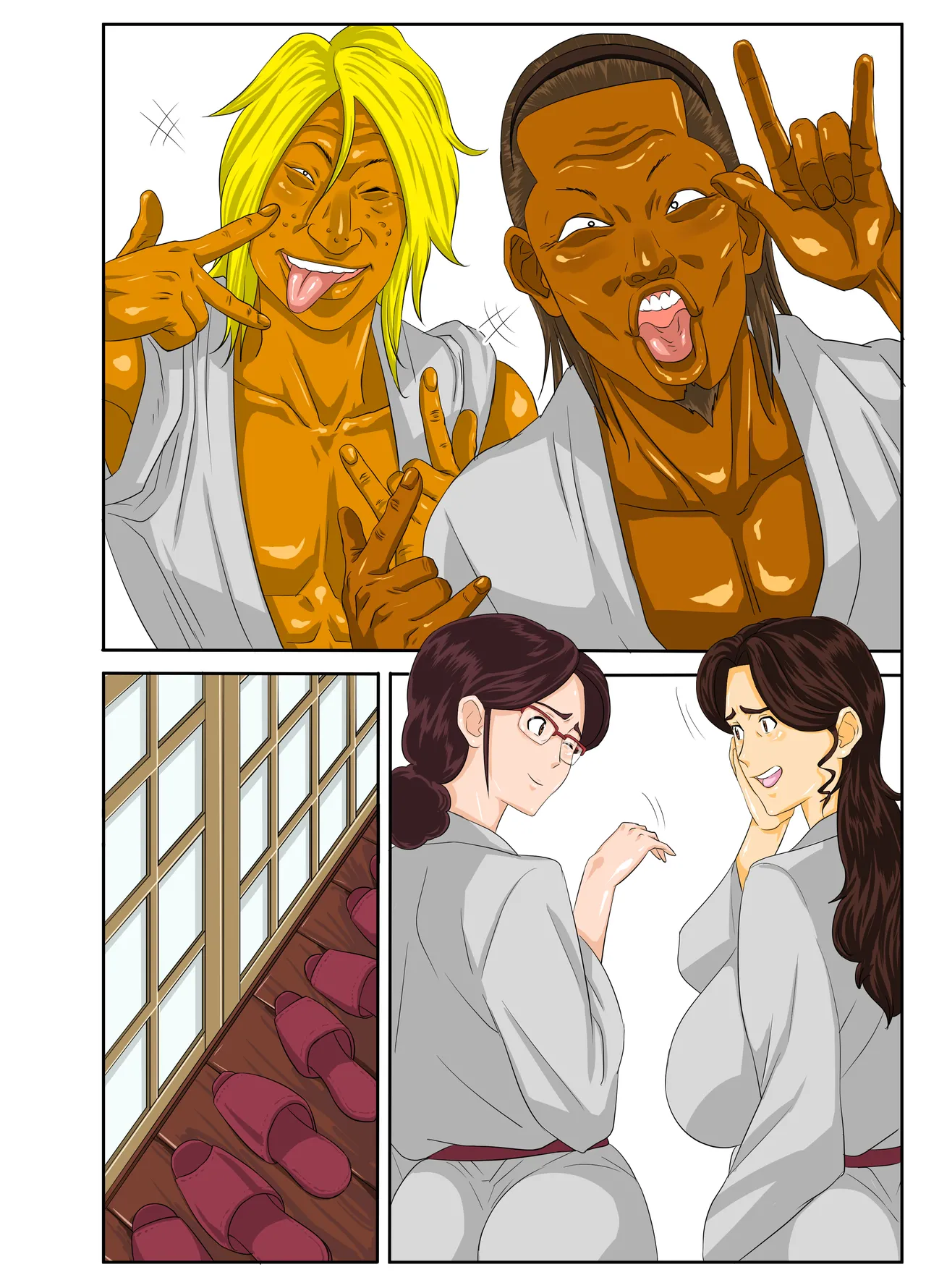 温泉宿でチャラ男に喰われたムチムチ母ちゃん Page.51