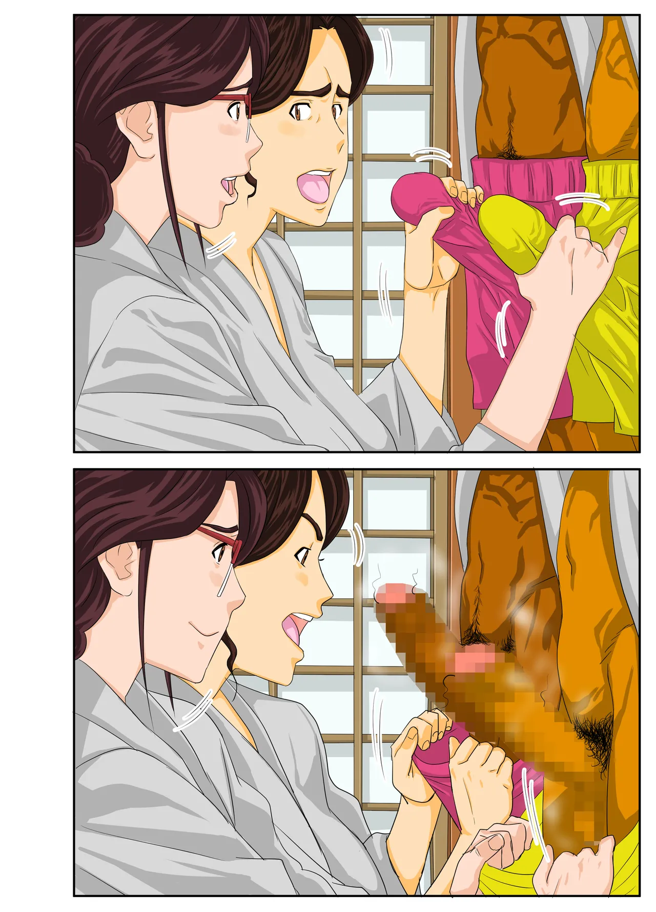 温泉宿でチャラ男に喰われたムチムチ母ちゃん Page.57