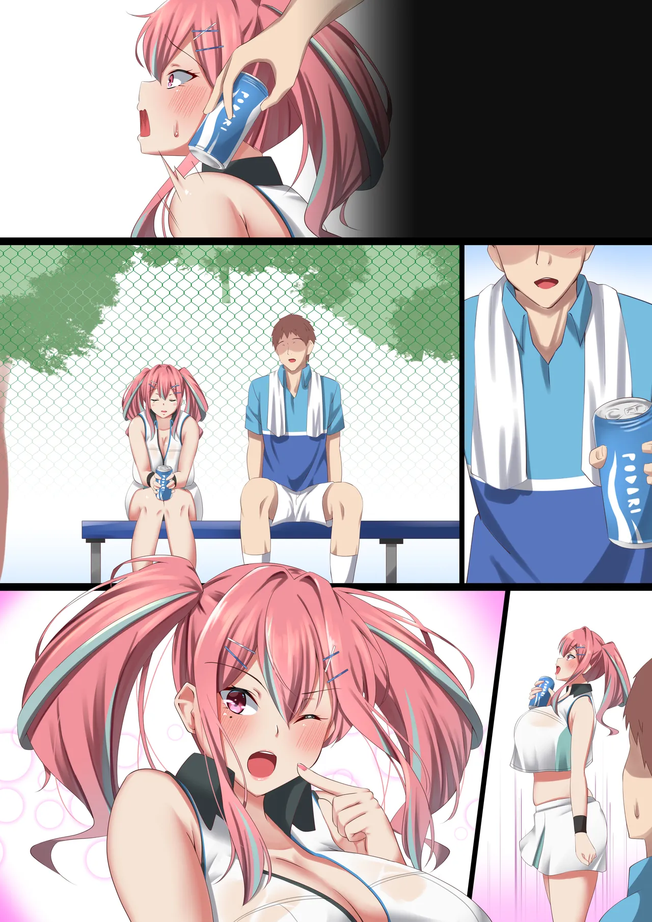 爆乳ギャルのオレの彼女がテニサーのヤリチン男に寝取られた話 Page.45