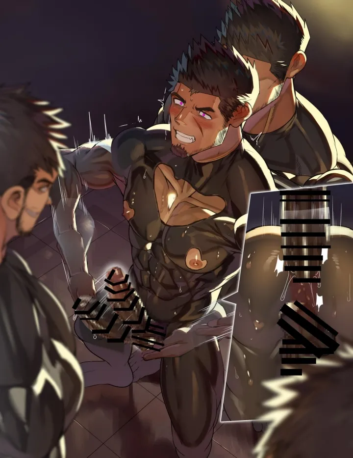 [たかおのがみ (といろ)] 変態覆面(スキン)で戦闘員化した筋肉ヒーロー、雑魚チンおっ勃てメスイキSEX!! Page.52