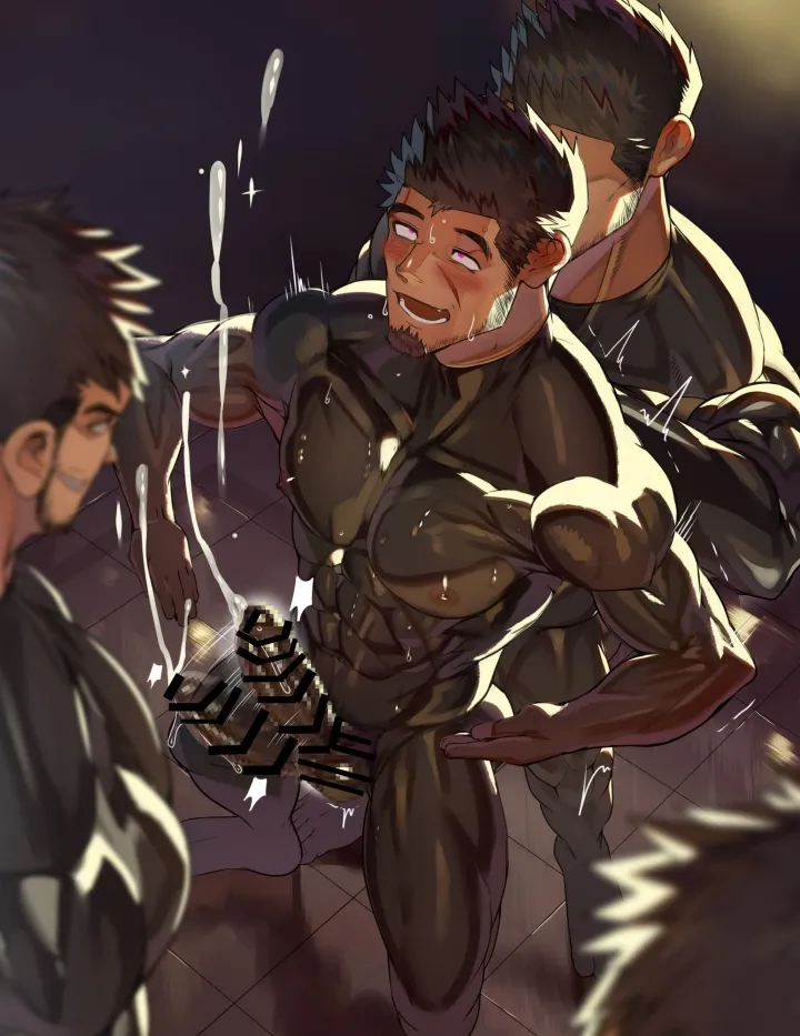 [たかおのがみ (といろ)] 変態覆面(スキン)で戦闘員化した筋肉ヒーロー、雑魚チンおっ勃てメスイキSEX!! Page.54