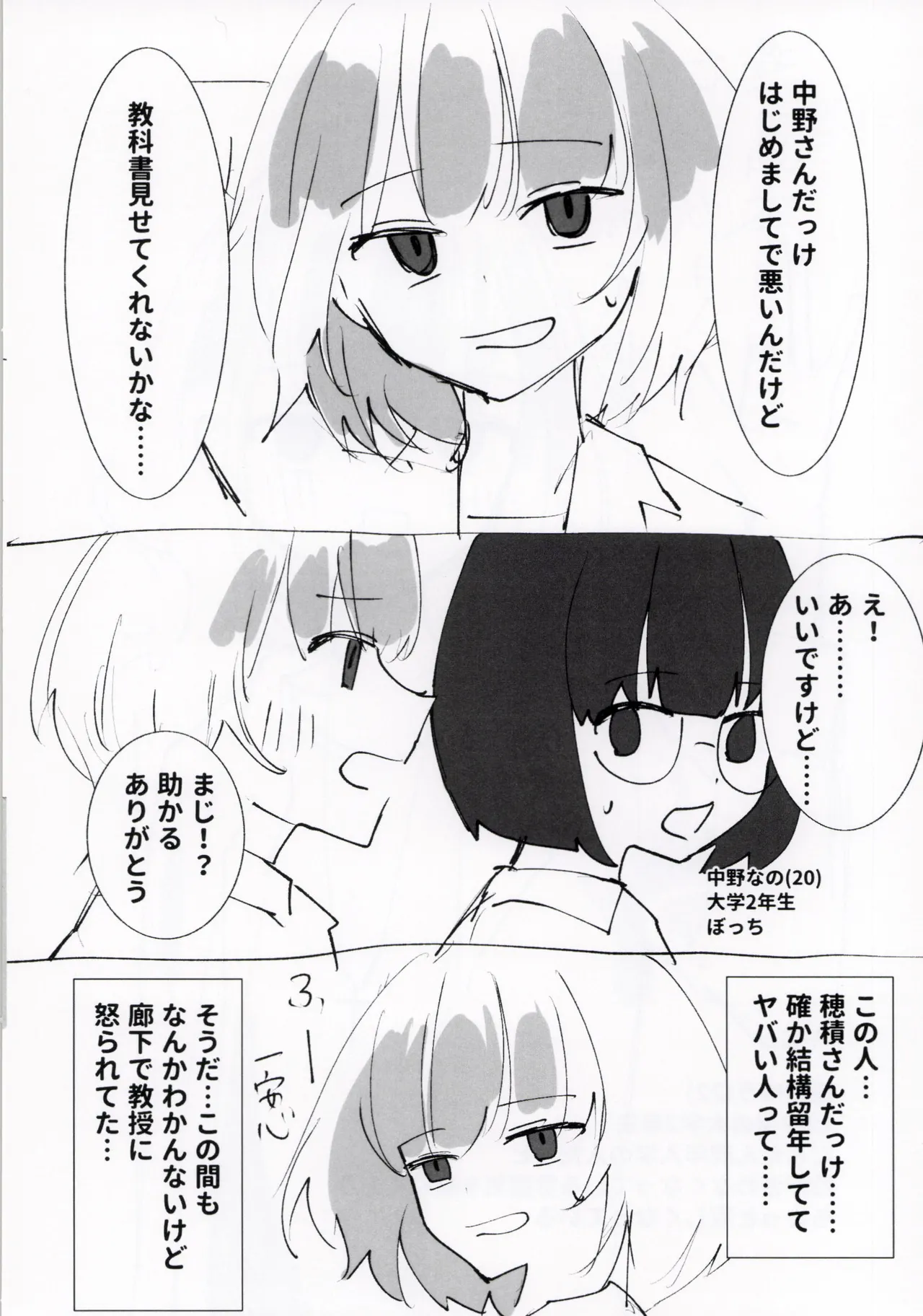 大学の先輩らくがき漫画本 Page.2