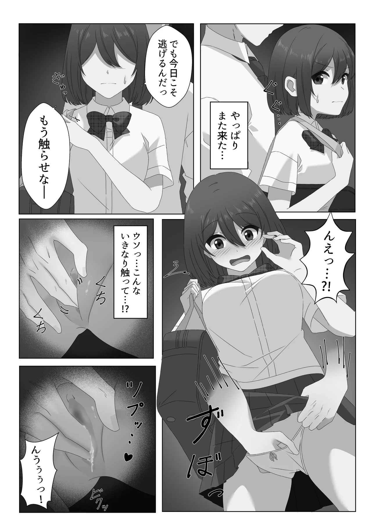 女体化した僕は電車で犯される Page.16
