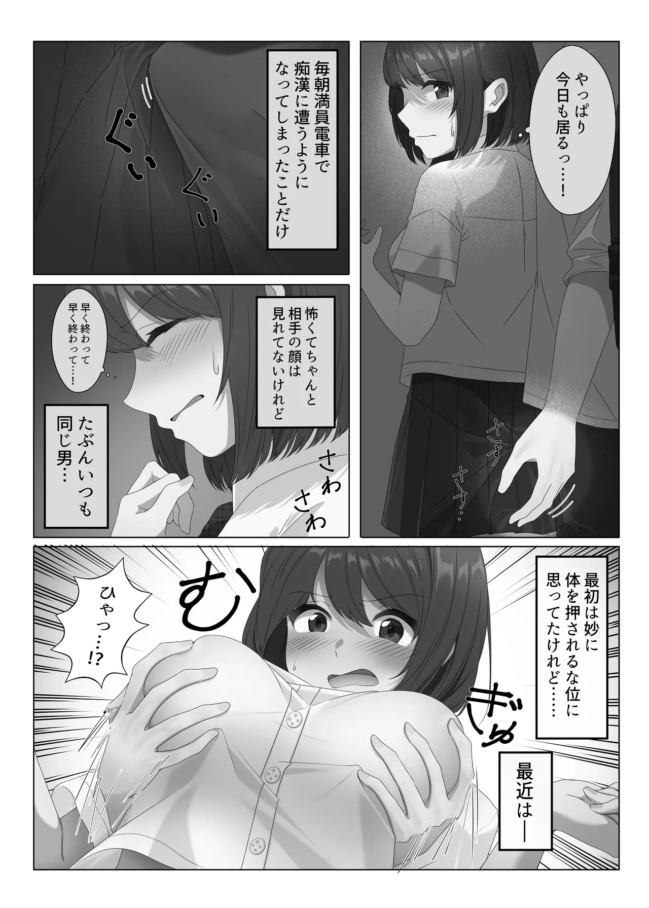 女体化した僕は電車で犯される Page.3