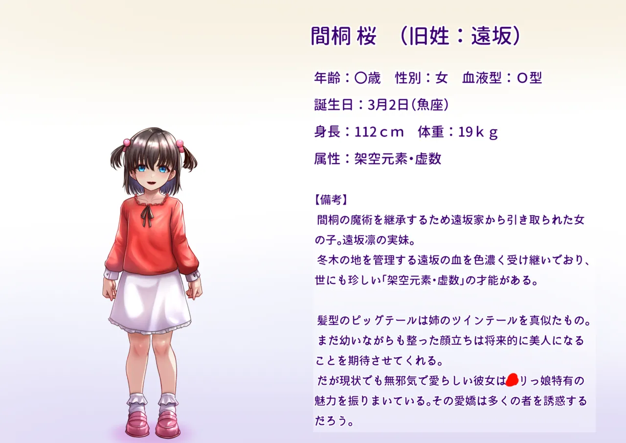 間桐桜のエロステ立ち絵