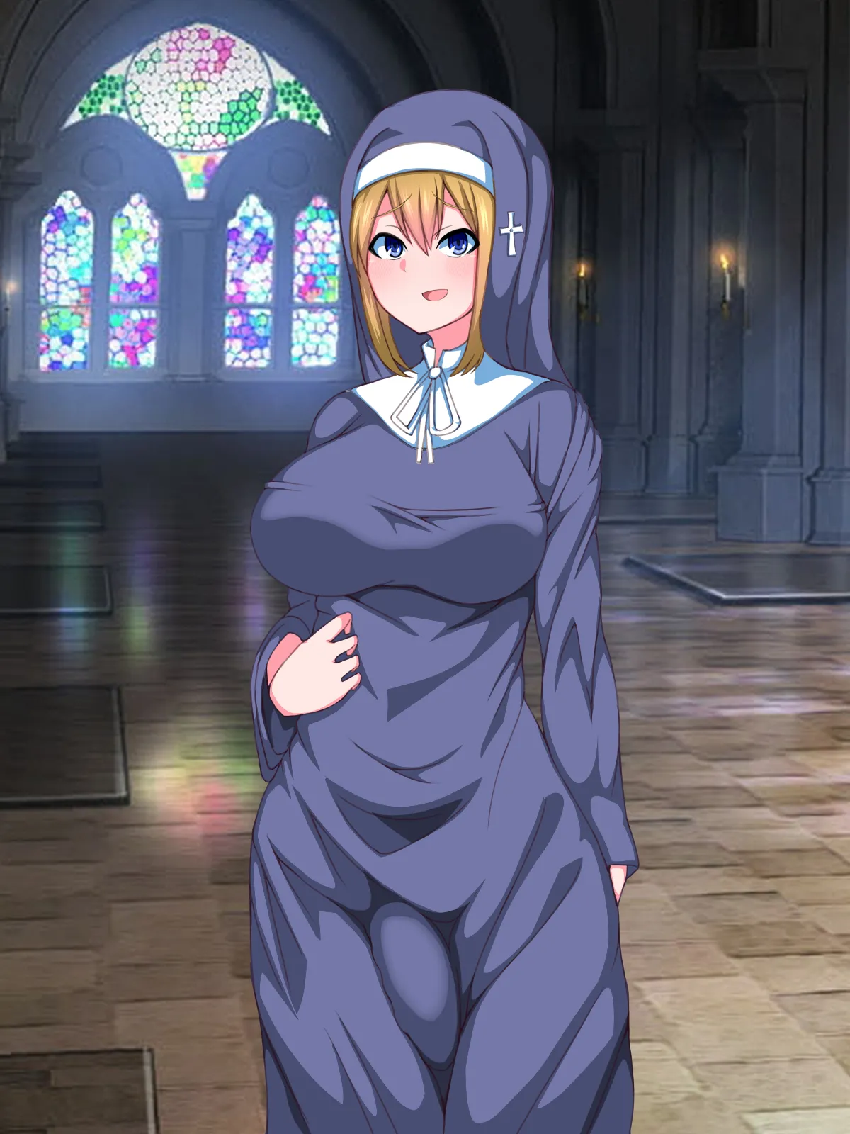 There's No Way This Futanari Nun Will Lose to the Pleasures of Immoral Ejaculation! Page.15