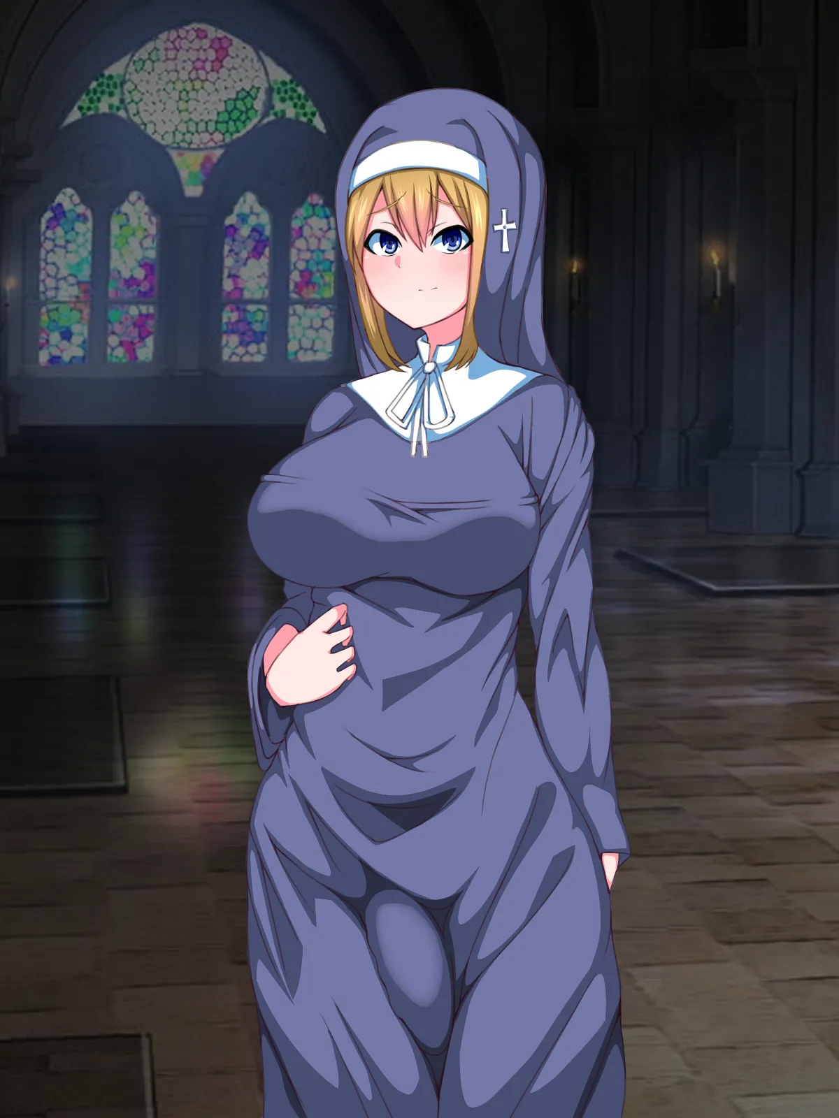 There's No Way This Futanari Nun Will Lose to the Pleasures of Immoral Ejaculation! Page.9