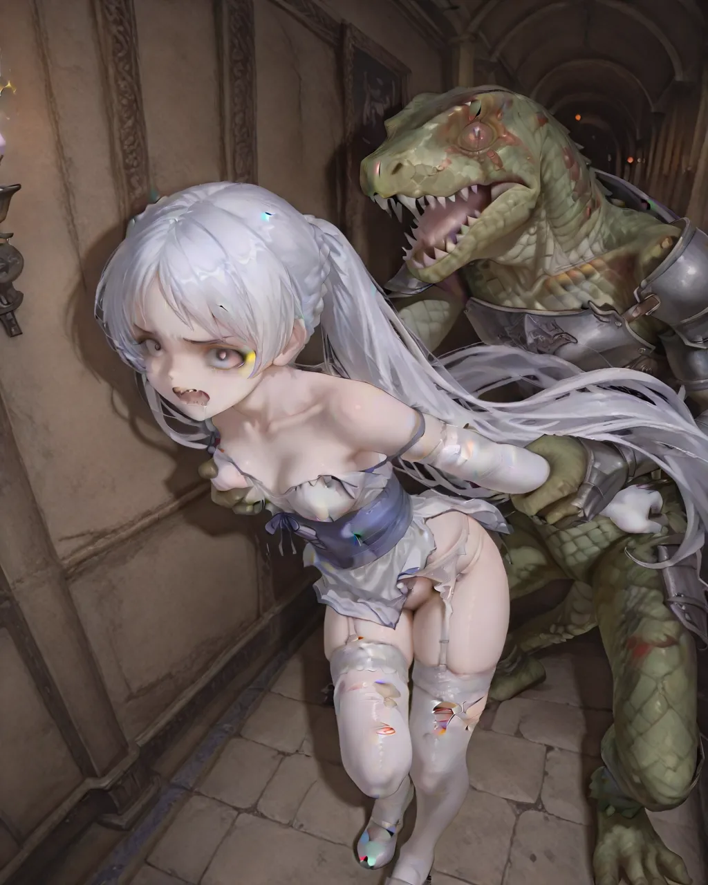 Princess Sacrifice Feena Durlag's Tower, Defeated Game Over Page.103