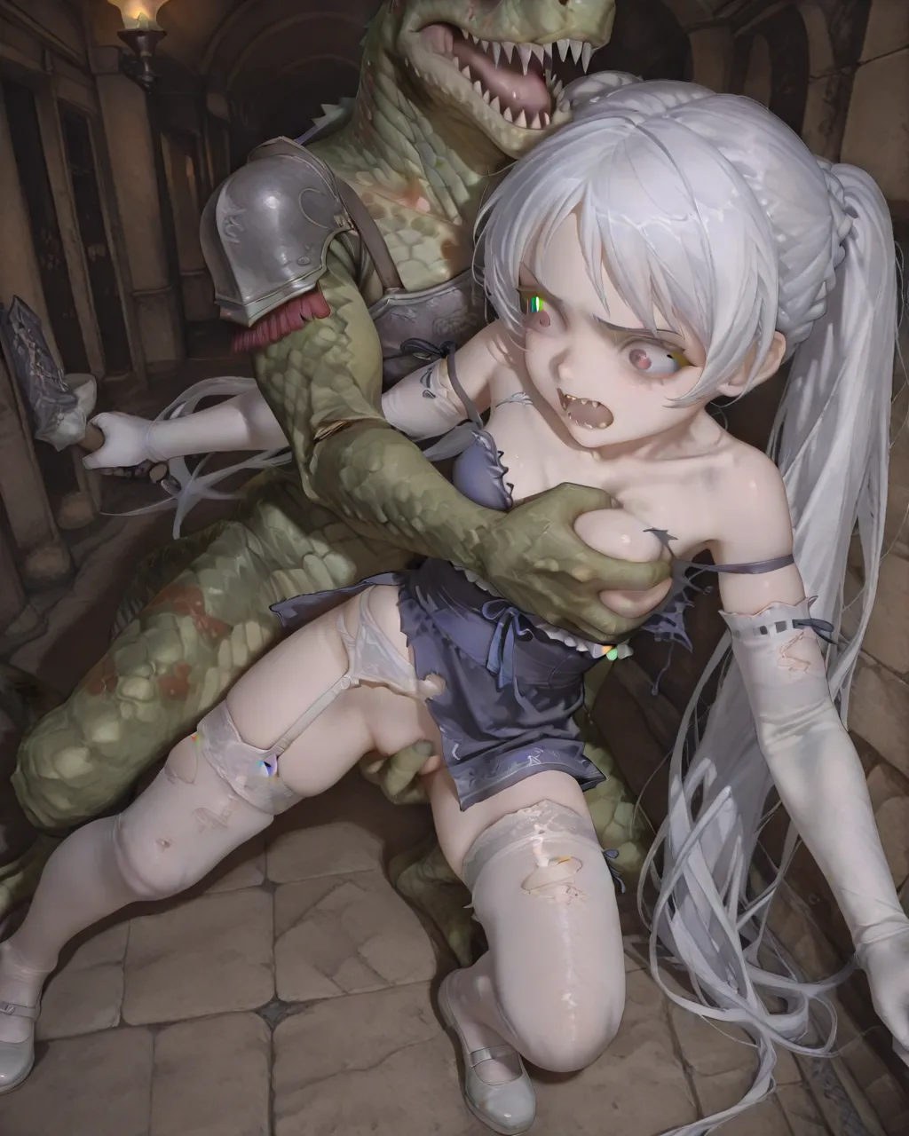 Princess Sacrifice Feena Durlag's Tower, Defeated Game Over Page.104