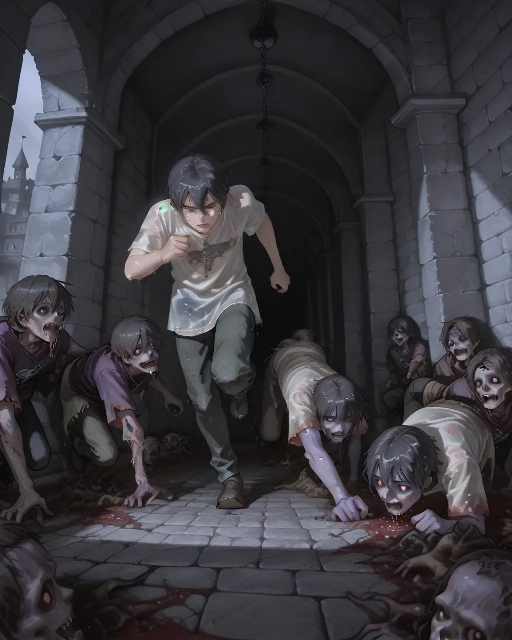 Princess Sacrifice Feena Durlag's Tower, Defeated Game Over Page.47