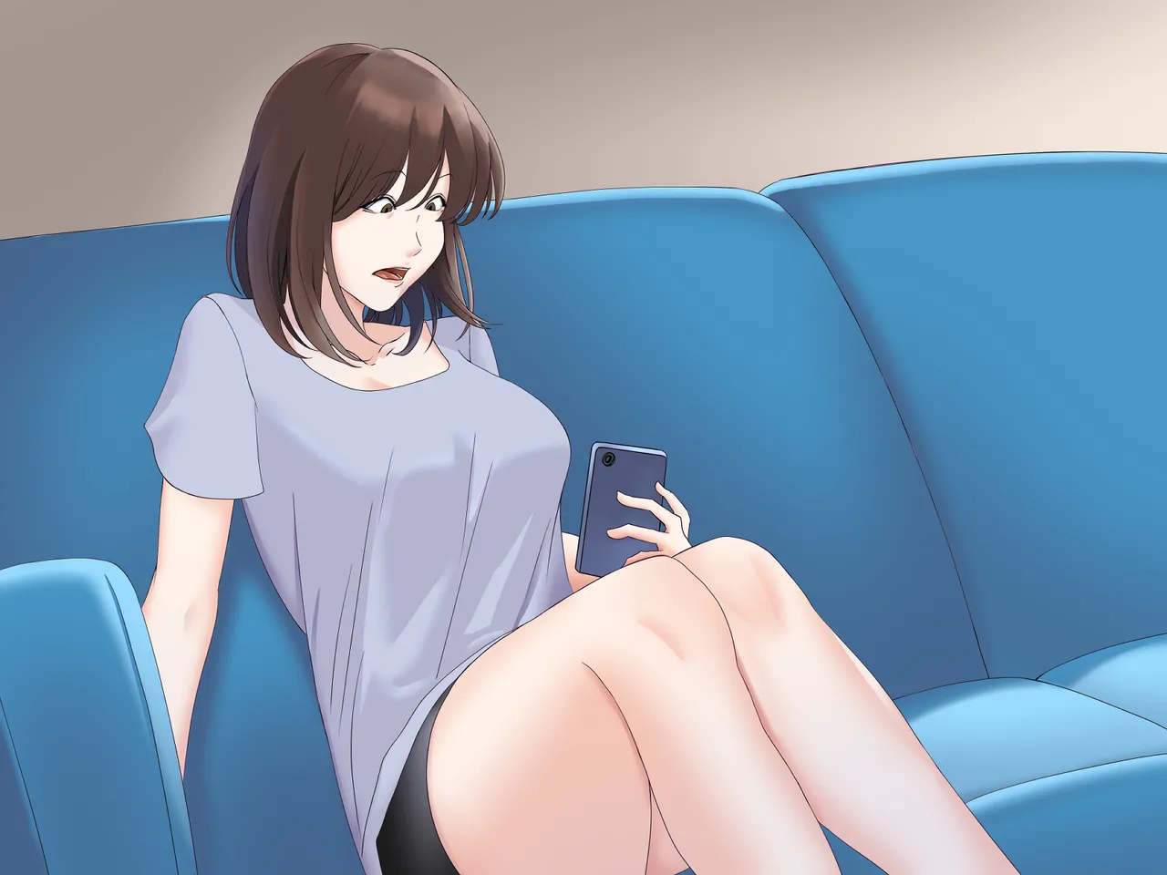 息子の包茎チ◯ポを剥こうとする母 Page.111