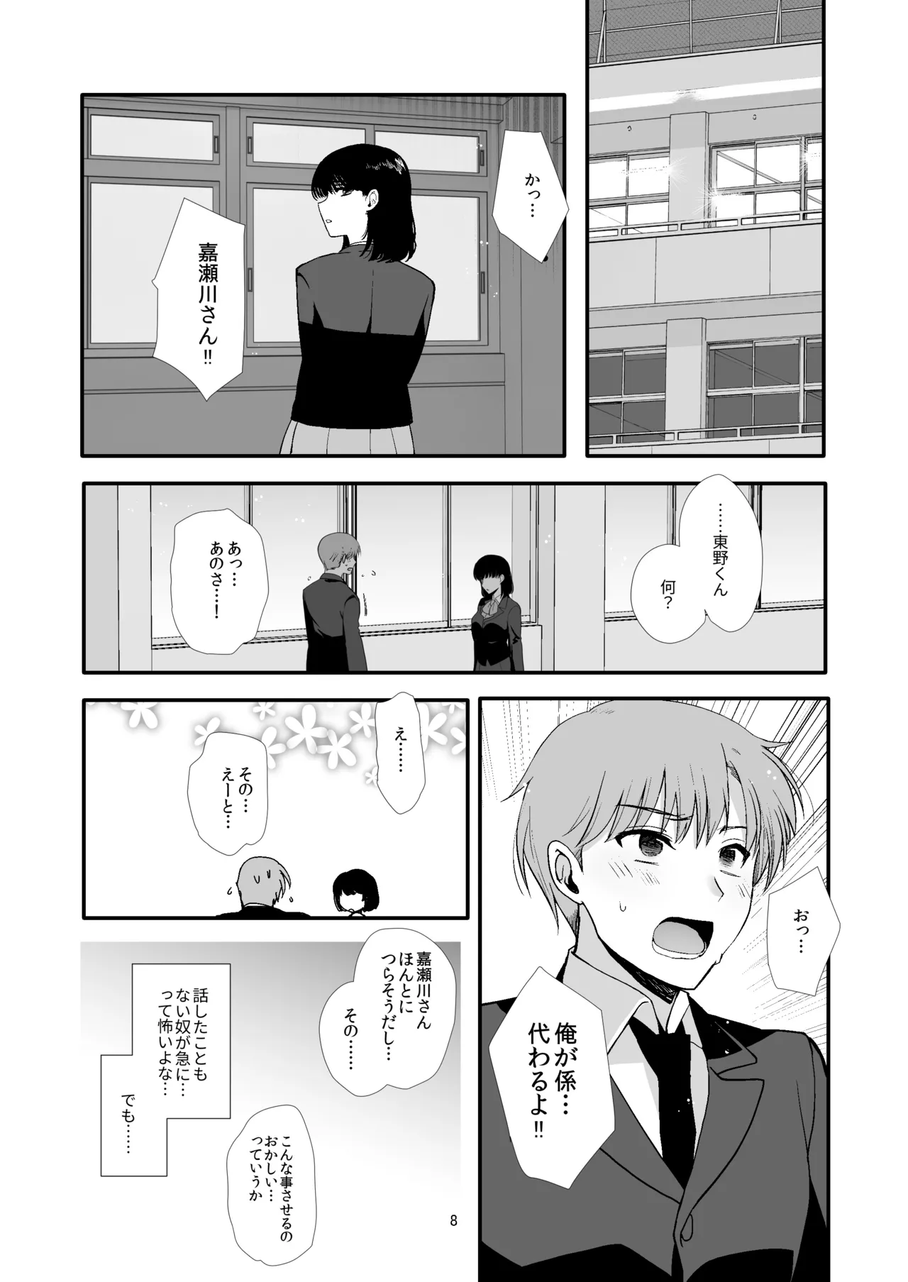 女装と百合に憧れてた僕が好きな女の子の身代わりにクラスの性処理係になった話 Page.8