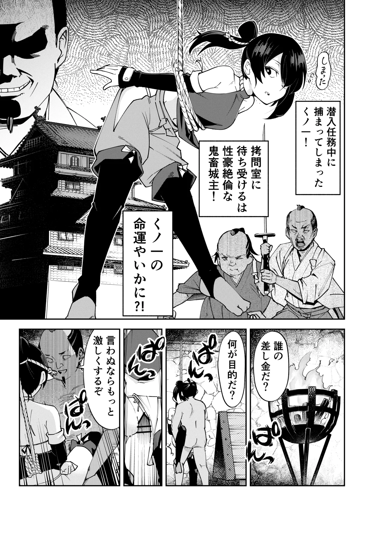 ふたなり化くノ一○問 ～○問耐性持ちくノ一 初めてのペニス責め～ Page.3