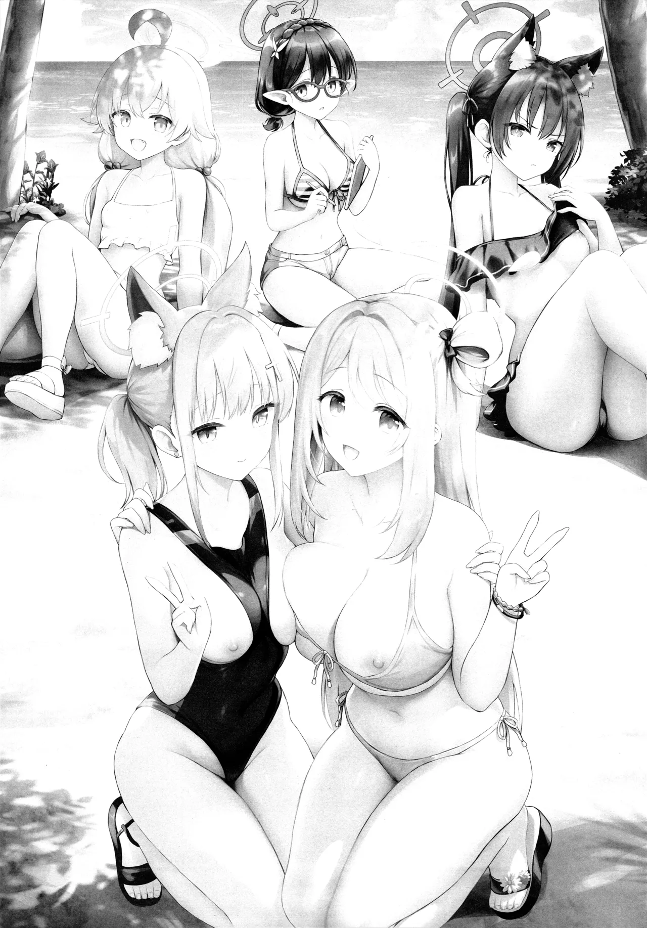 アビドス♡夏休みの砂浜で恋しよっ! Page.49