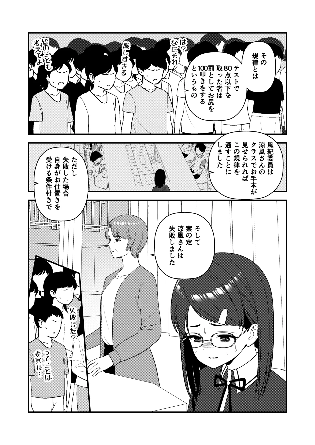 お仕置きされて1日下半身の着衣が禁止される学校 3 Page.36