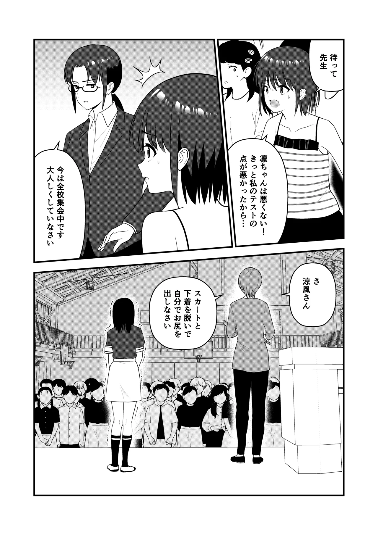 お仕置きされて1日下半身の着衣が禁止される学校 3 Page.38
